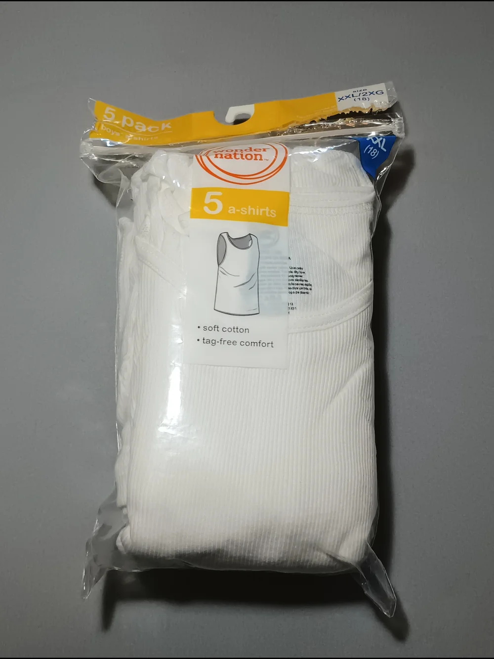 Wonder Nation Boys' White A-Shirts